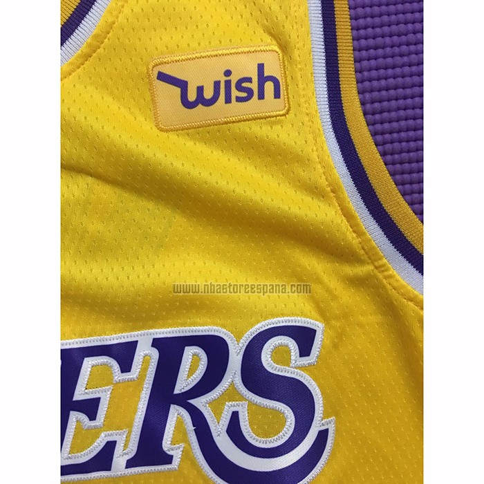 Camiseta Los Angeles Lakers Kobe Bryant NO 24 Icon 2018-19 Amarillo